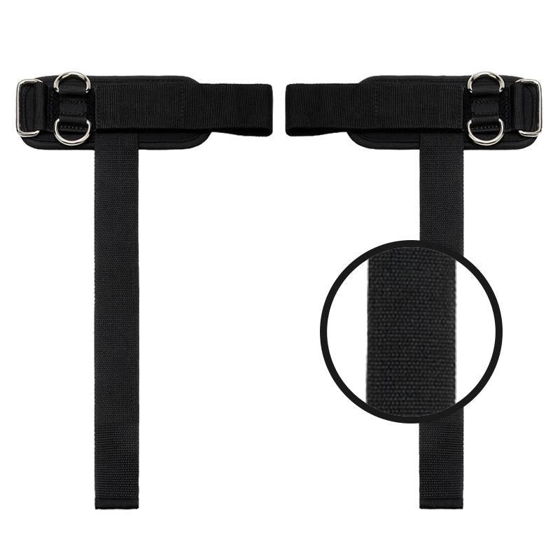 Lifting Straps with D Rings 2 in 1 Thick Padding Comfortable Heavy Duty Secure Fit Enhanced Grip Reinforced Stitching Wrist Support Straps for Weightlifting & Strength Training Activities Workout Men & Women Black Set of 2