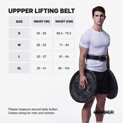 UPPPER Lifting Belt Camo - Microfiber Leather, Double-Prong Buckle, 4" to 2.5" Tapered, Weightlifting Support