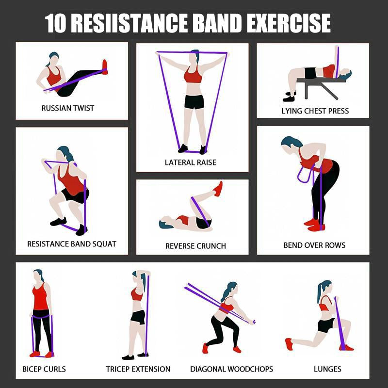 Resistance Bands Pull up Assistance Multi Level Exercise Workout Bands for Men Women Full-Body Training Durable Elastic Material Stretching Gear
