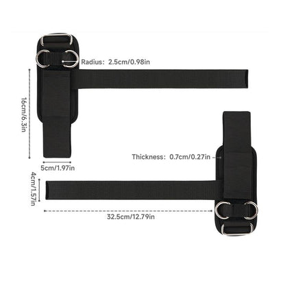 Lifting Straps with D Rings 2 in 1 Thick Padding Comfortable Heavy Duty Secure Fit Enhanced Grip Reinforced Stitching Wrist Support Straps for Weightlifting & Strength Training Activities Workout Men & Women Black Set of 2