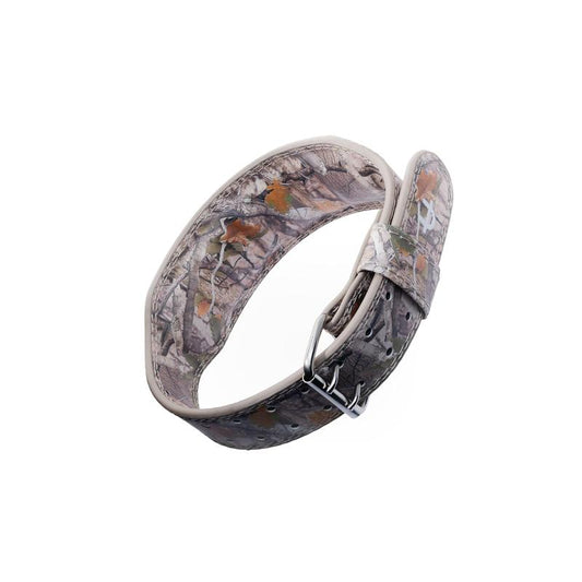 UPPPER Lifting Belt Camo - Microfiber Leather, Double-Prong Buckle, 4" to 2.5" Tapered, Weightlifting Support